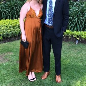 Hello Molly Burnt Orange Formal Dress